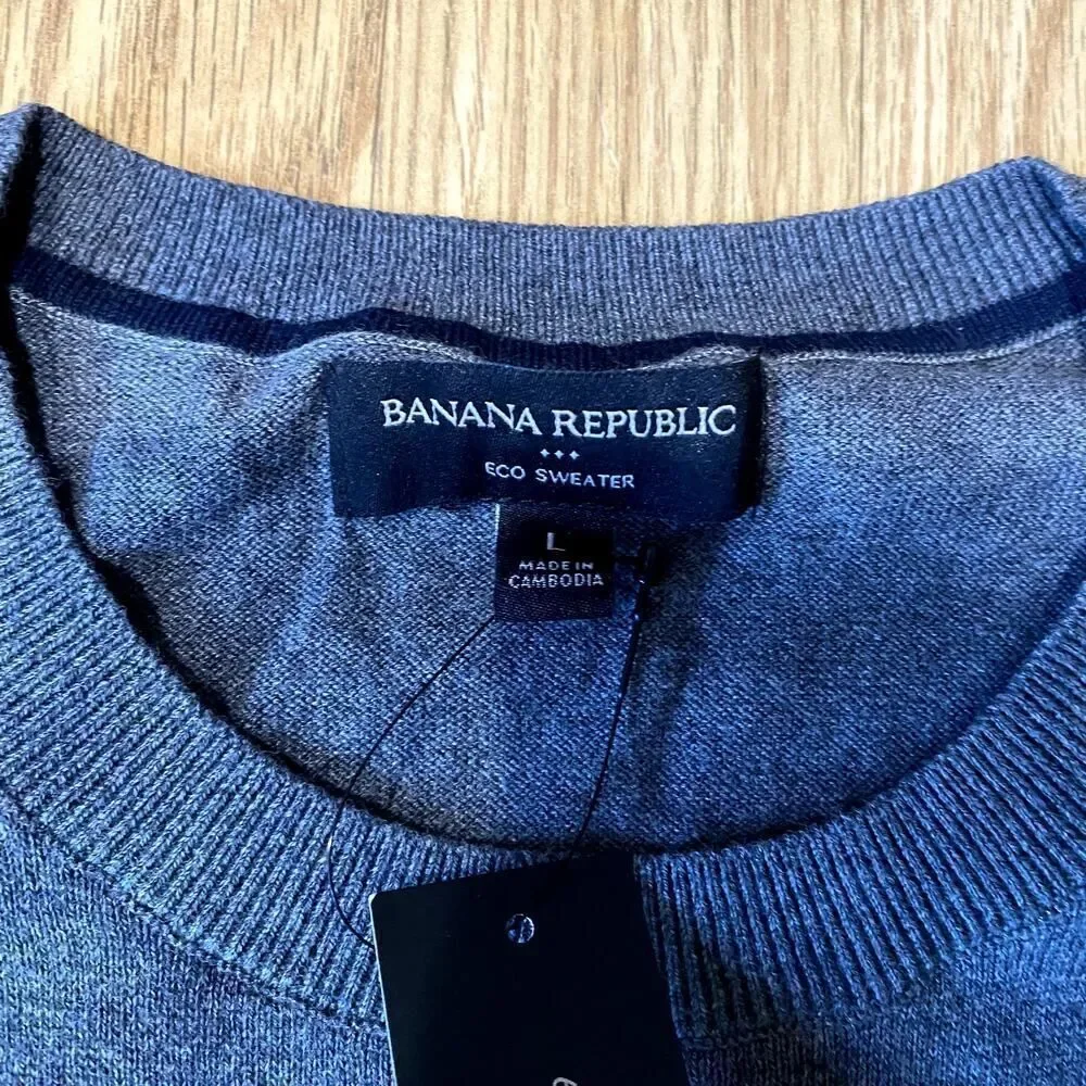 Banana Republic Long Sleeve Eco Sweater Gray Large